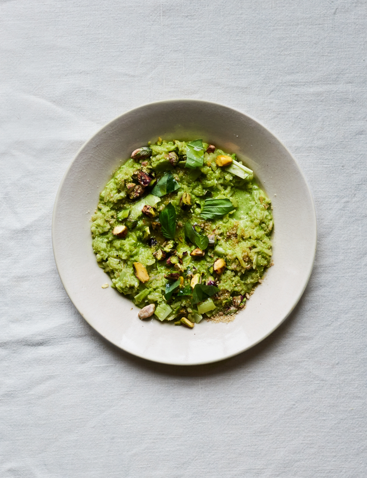 Green Pepper and Pistachio risotto