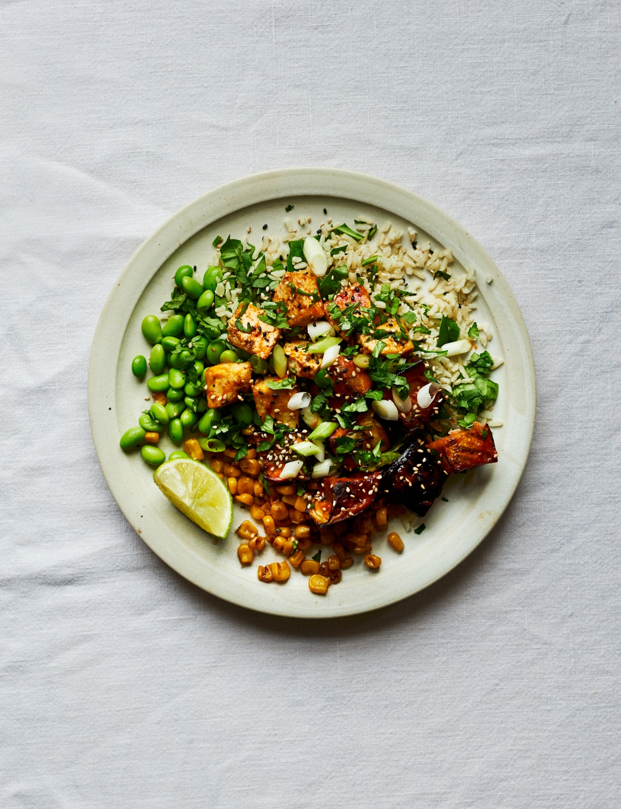 Crispy Tofu and Aubergine with XO sauce