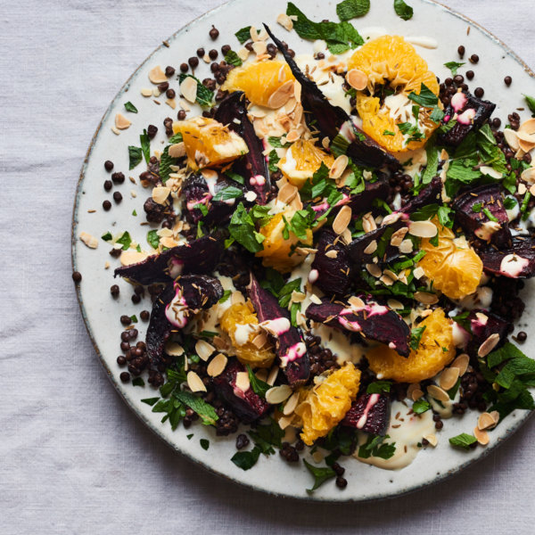 Beetroot, orange and cumin salad with yoghurty mustard dressing