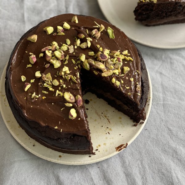 Chocolate and Pistachio Easter Cake