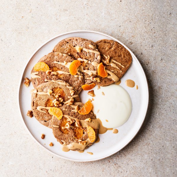 Clementine and Chestnut Pancakes