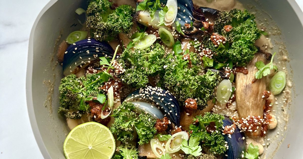 Creamy baked butter beans with oyster mushrooms &amp;… | Detox Kitchen