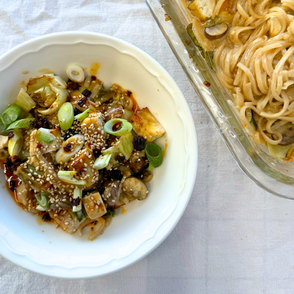 One-pan creamy oyster mushroom noodles