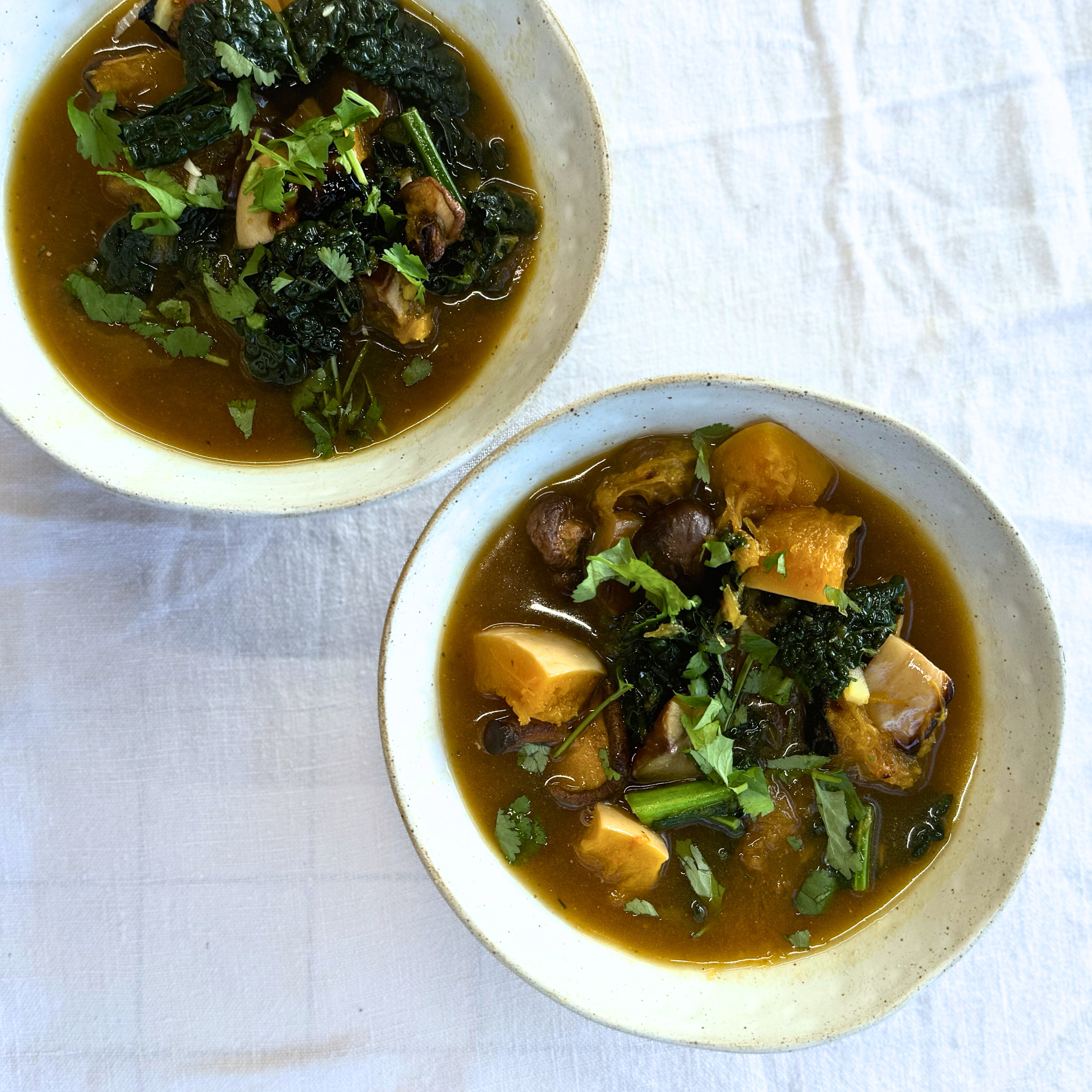 Shiitake & Roast Squash Broth