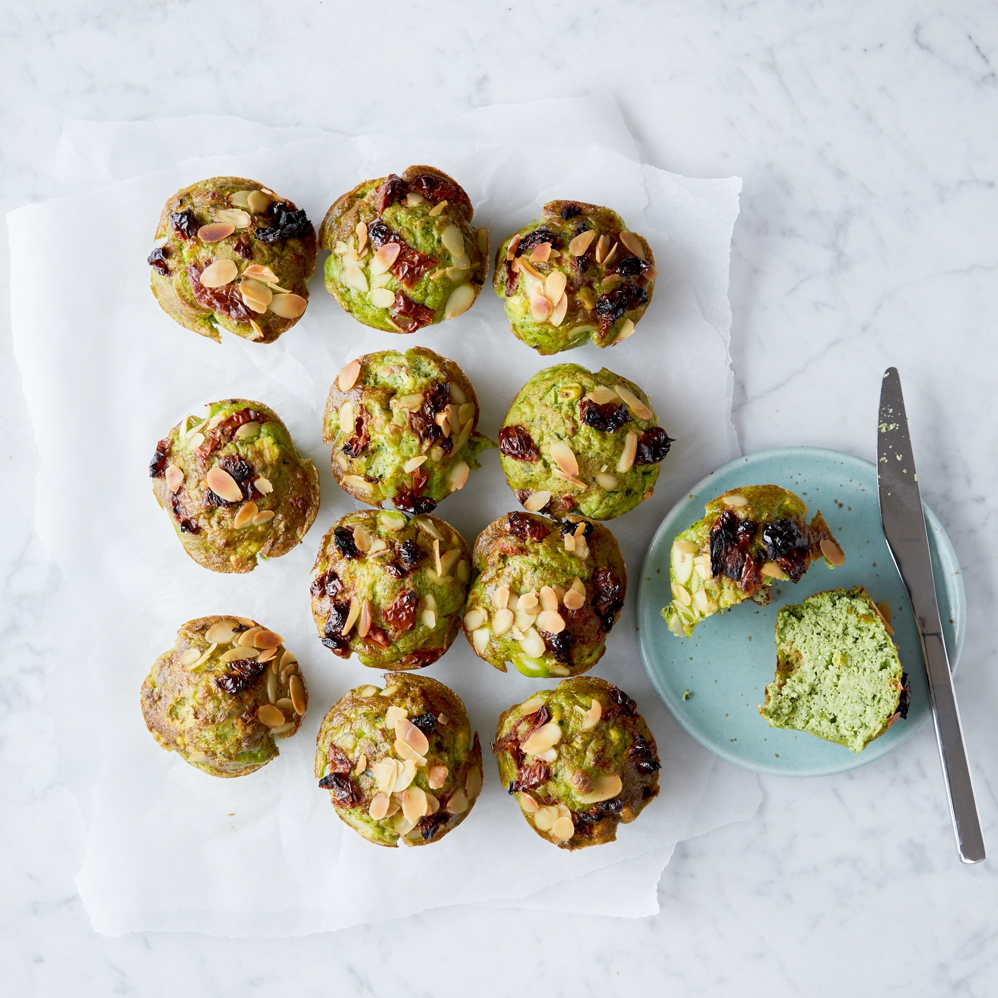 Spinach and sundried tomato muffins