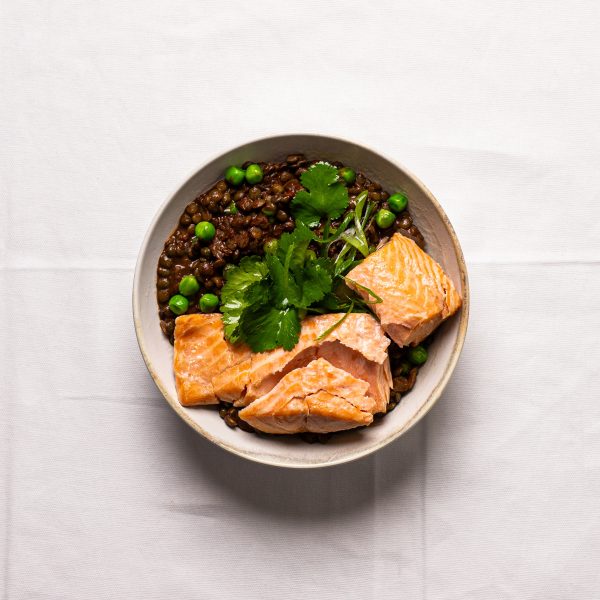 Black Dhal with Salmon