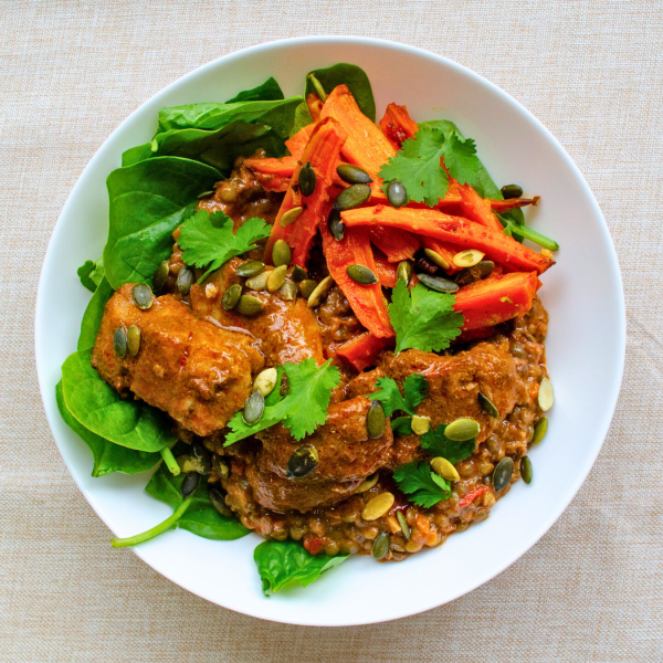Lentil Dhal with Masala White Fish