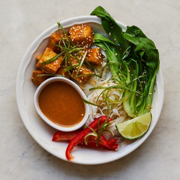 Teriyaki Tofu with Vermicelli Noodles