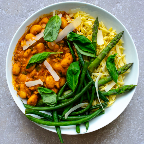 Tuscan Butterbeans With Orzo