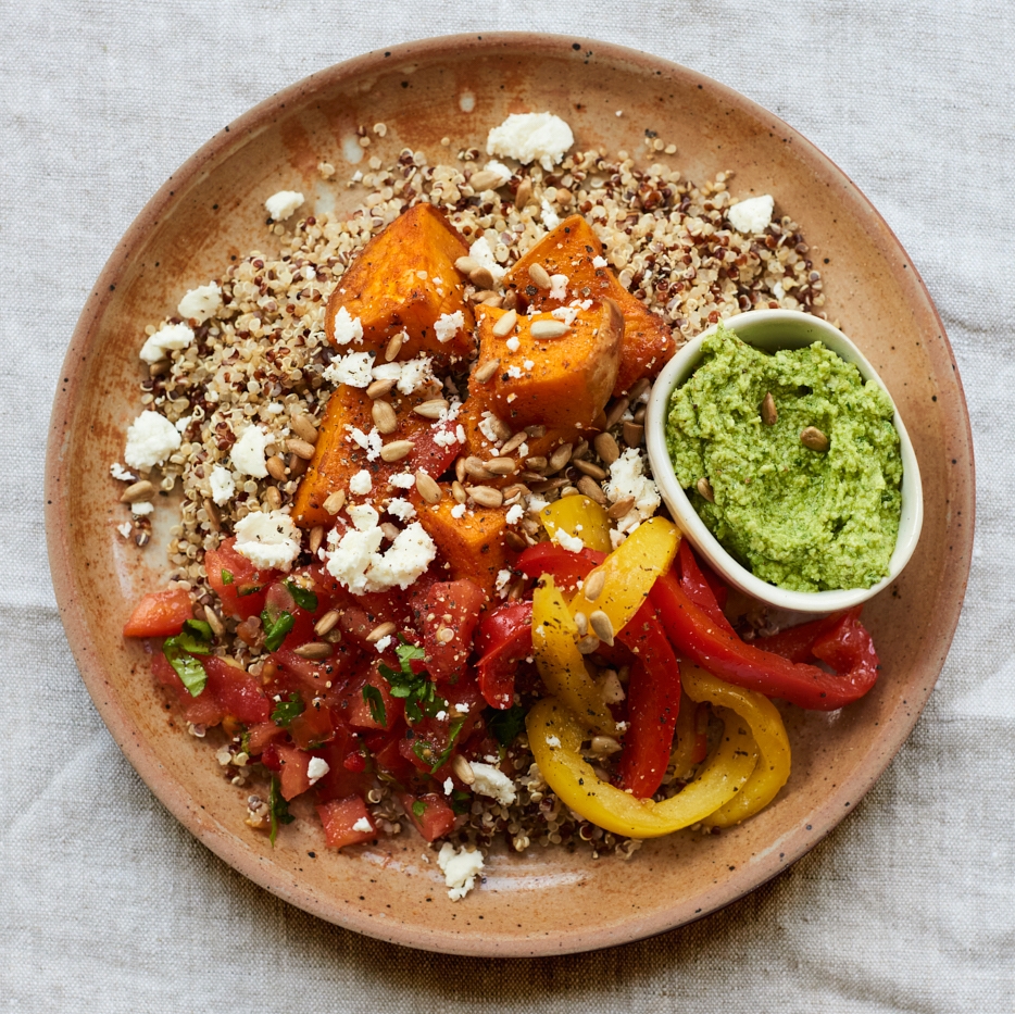 Squash with cashew nut mole