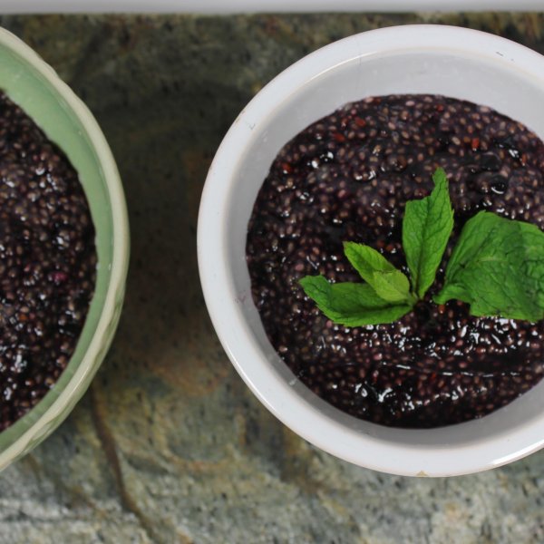 Chia Seed Pudding with Blackberry and Lime Coulis