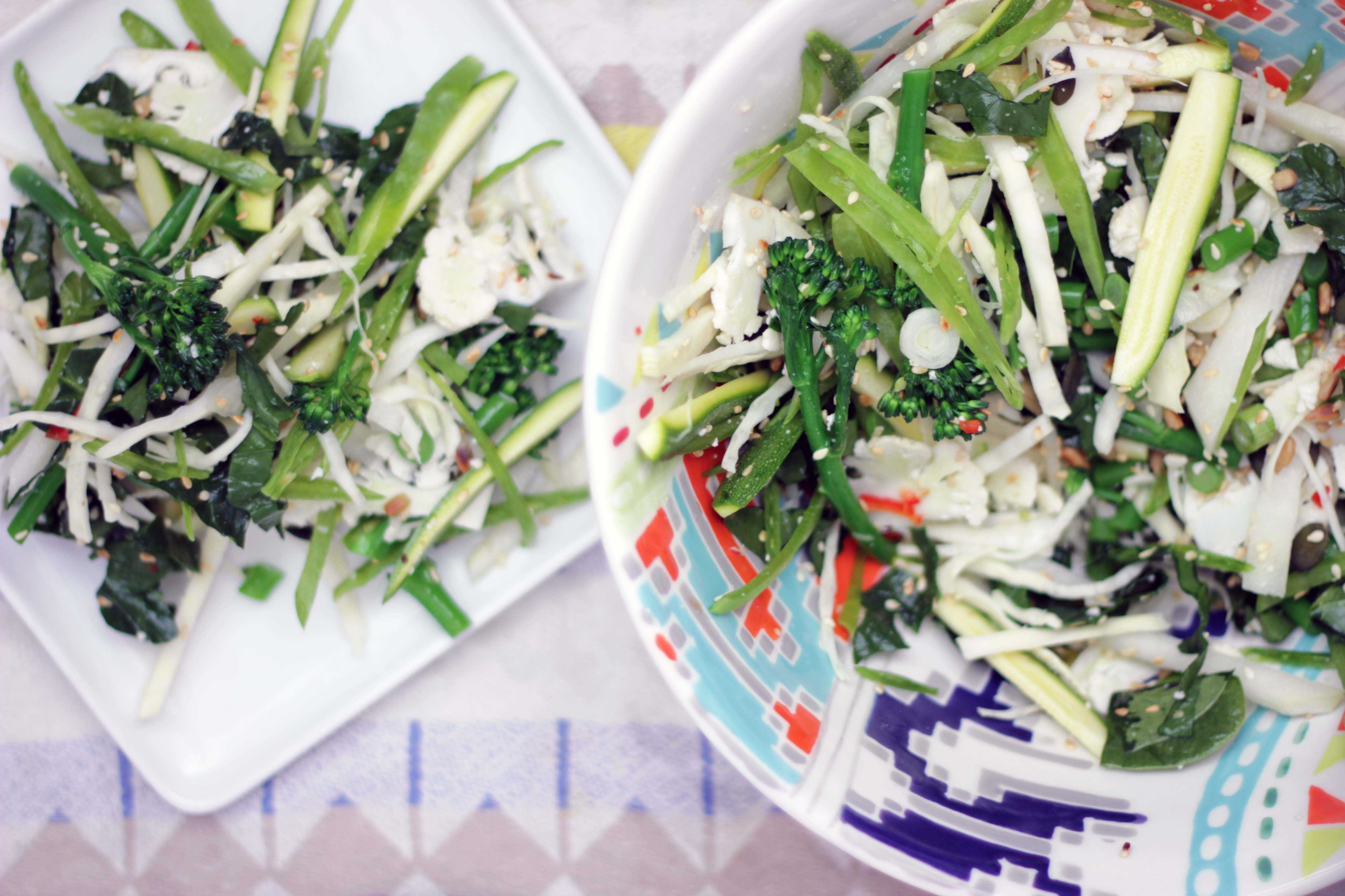 Spring Veggies with Asian dressing