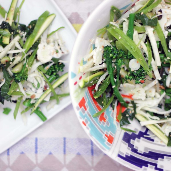 Spring Veggies with Asian dressing