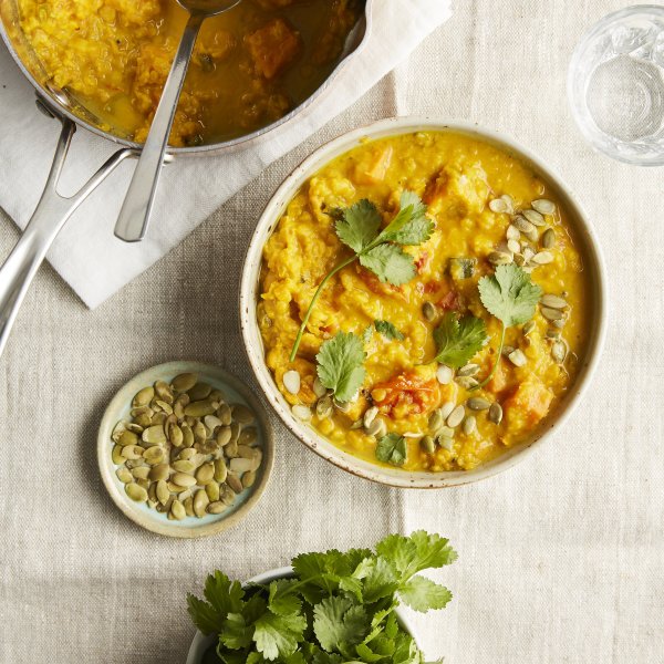 Sweet potato and coconut dal